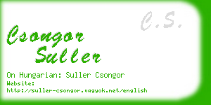 csongor suller business card